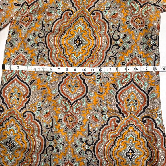 J.Crew Collection Jules Silk Fall Dress Italian Paisley Shift Size 4 - Picture 10 of 13